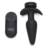 Interchangeable 10X Vibrating Small Silicone Anal Plug with Remote